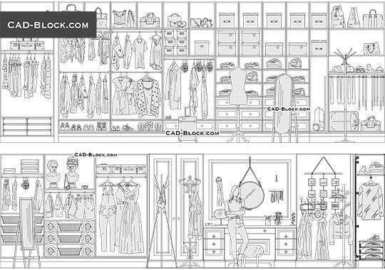 DWG Drawing of Dressing Room
