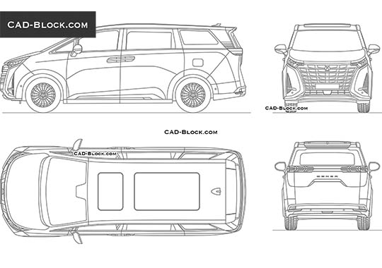 BYD Denza D9 - vector image BYD Denza D9 - download vector illustration