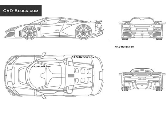 Ferrari F80 - vector image Ferrari F80 - download vector illustration
