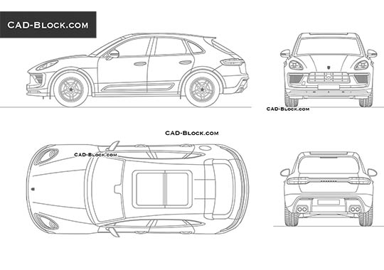 Porsche Macan S (2021) - vector image Porsche Macan S (2021) - download vector illustration
