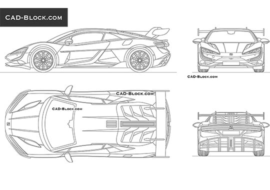 BYD Yangwang U9 - vector image BYD Yangwang U9 - download vector illustration