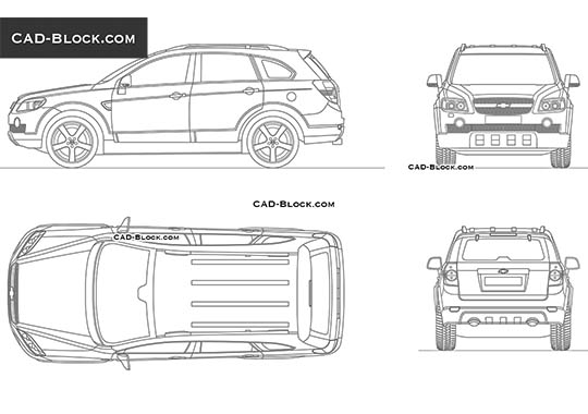 Chevrolet Captiva (2006) - vector image Chevrolet Captiva (2006) - download vector illustration