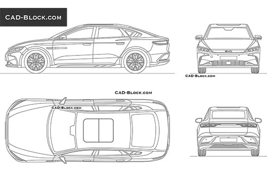 BYD Han EV - vector image BYD Han EV - download vector illustration