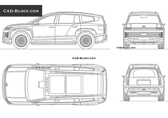 Hyundai IONIQ 9 - vector image Hyundai IONIQ 9 - download vector illustration