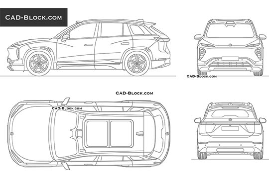 NIO ES7 - vector image NIO ES7 - download vector illustration