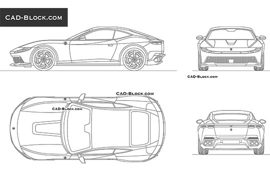 Ferrari Amalfi (2026) - vector image Ferrari Amalfi (2026) - download vector illustration