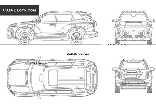 SsangYong Torres EVX - vector image SsangYong Torres EVX - download vector illustration