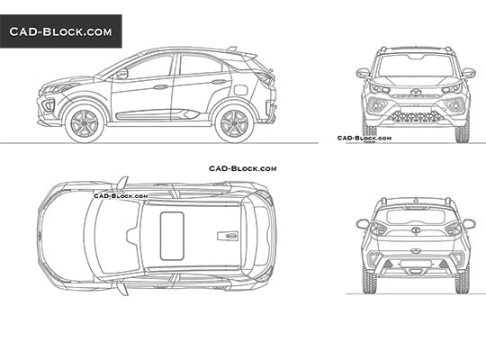 Tata Nexon EV - vector image Tata Nexon EV - download vector illustration
