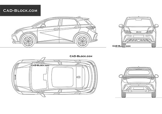 BYD Dolphin - vector image BYD Dolphin - download vector illustration
