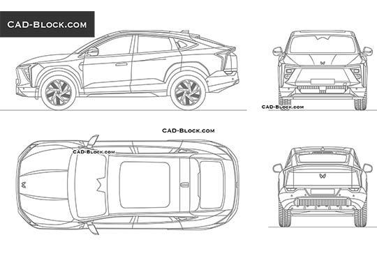 Mahindra XEV 9e - vector image Mahindra XEV 9e - download vector illustration