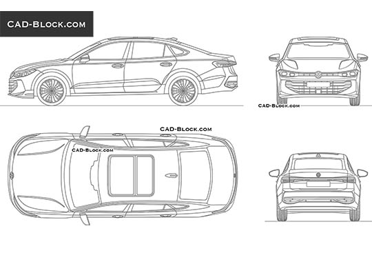 Volkswagen Passat Pro (2025) - vector image Volkswagen Passat Pro (2025) - download vector illustration