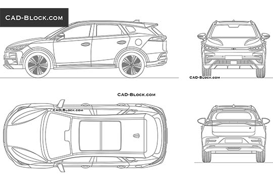 BYD Tang EV - vector image BYD Tang EV - download vector illustration