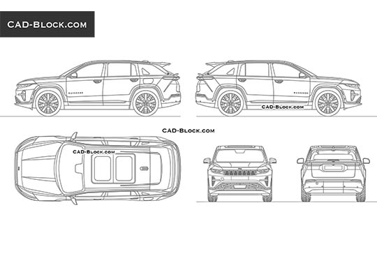 Jeep Wagoneer S - vector image Jeep Wagoneer S - download vector illustration