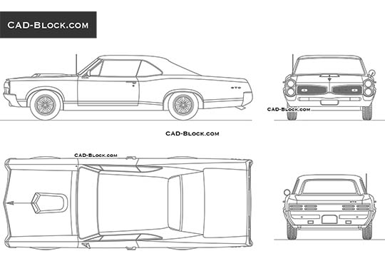 Pontiac GTO (1967) - vector image Pontiac GTO (1967) - download vector illustration