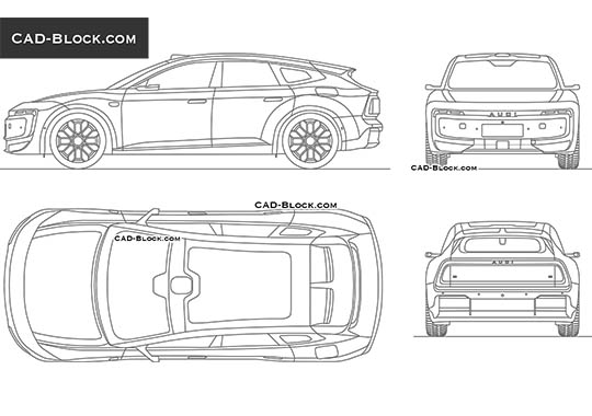 Audi E5 Sportback - vector image Audi E5 Sportback - download vector illustration
