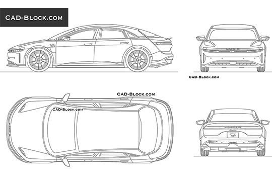 Lucid Air Sapphire - vector image Lucid Air Sapphire - download vector illustration