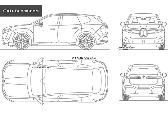 BMW iX3 (2026) - vector image BMW iX3 (2026) - download vector illustration