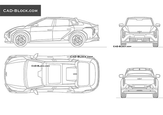 KIA EV4 (2026) - vector image KIA EV4 (2026) - download vector illustration