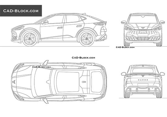 Cupra Tavascan (2024) - vector image Cupra Tavascan (2024) - download vector illustration