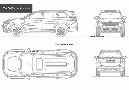 Jeep Commander Overland - vector image Jeep Commander Overland - download vector illustration
