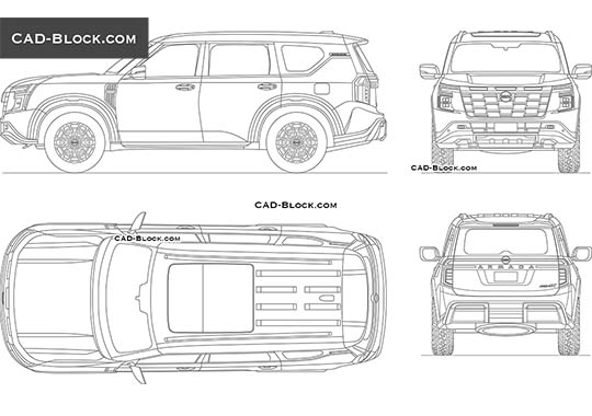 Nissan Armada PRO-4X - vector image Nissan Armada PRO-4X - download vector illustration