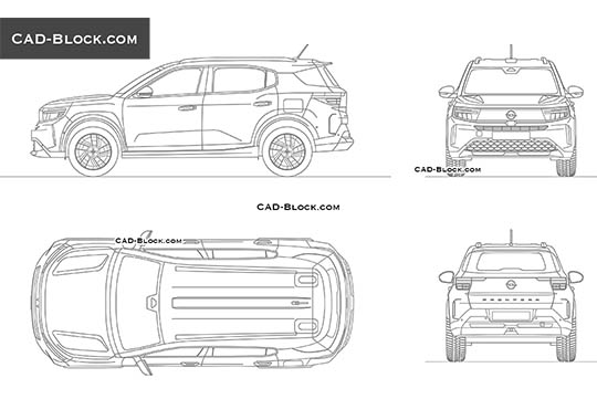 Opel Frontera Electric - vector image Opel Frontera Electric - download vector illustration